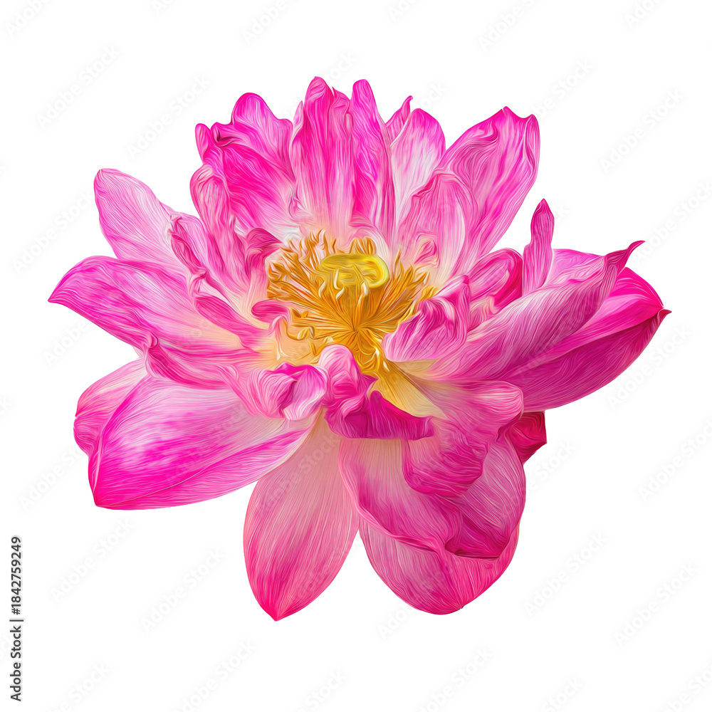 Obraz premium Pink Lotus Flower Isolated
