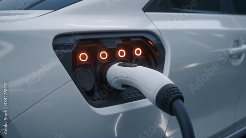 Automobile interior view showing the car fuel gauge on the dashboard near the speedometer, while the driver controls the wheel during a new transportation drive