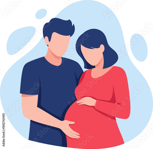 Expectant Couple Pregnant Woman Happy Family Planning pregnant.