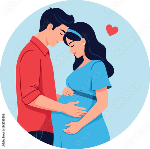 Couple Expecting Baby Pregnant Woman Love pregnant.