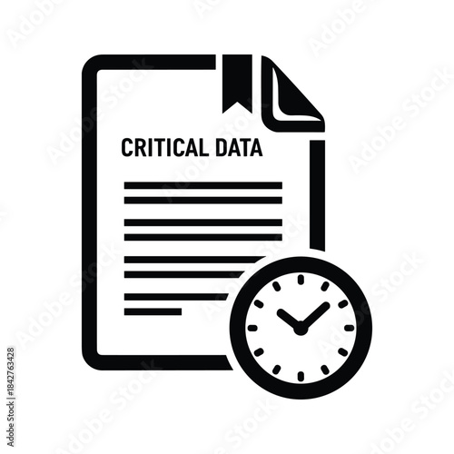 Critical data document with clock
