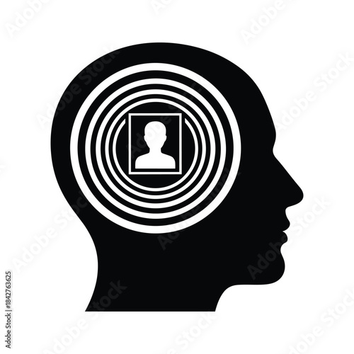 Person thinking about profile picture in their mind