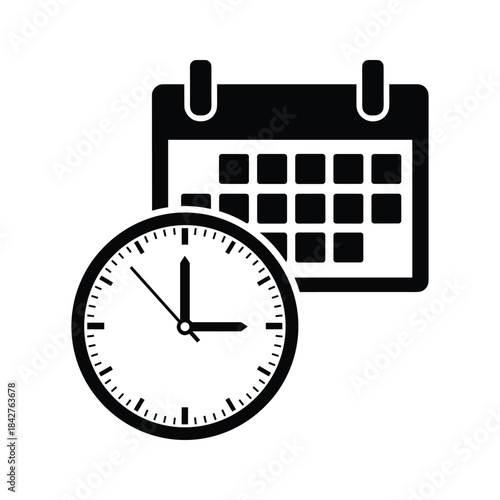 Time management with clock and calendar