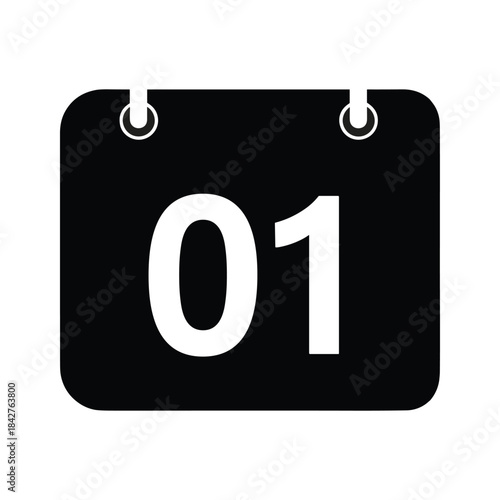 Calendar icon with date 01