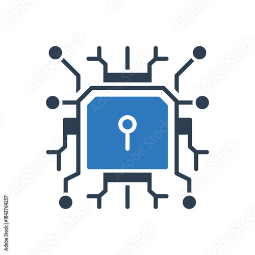 Data Security Icon - Lock Technology Icon