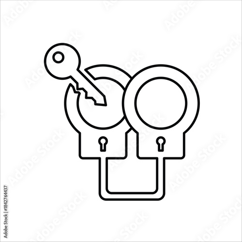 arrest icons. simple line vector illustration