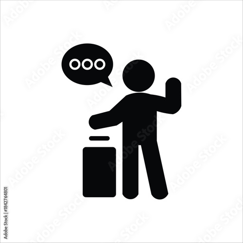 taking oath icons. simple solid vector illustration