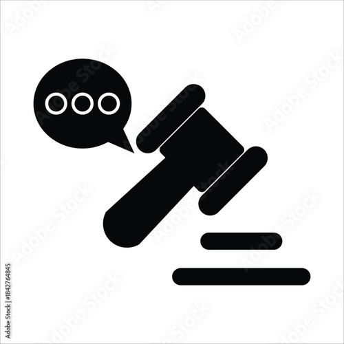 verdict icons. simple solid vector illustration