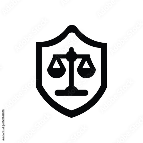 justice icons. simple solid vector illustration