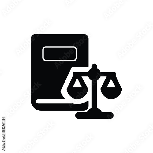 legal icons. simple colored solid illustration