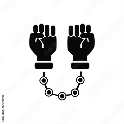 criminal icons. simple solid vector illustration