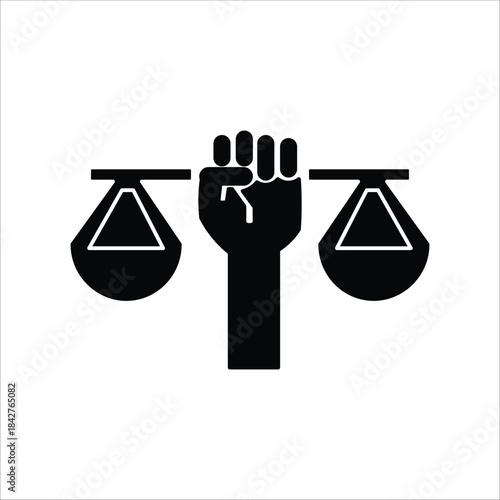 human right icons. simple solid vector illustration