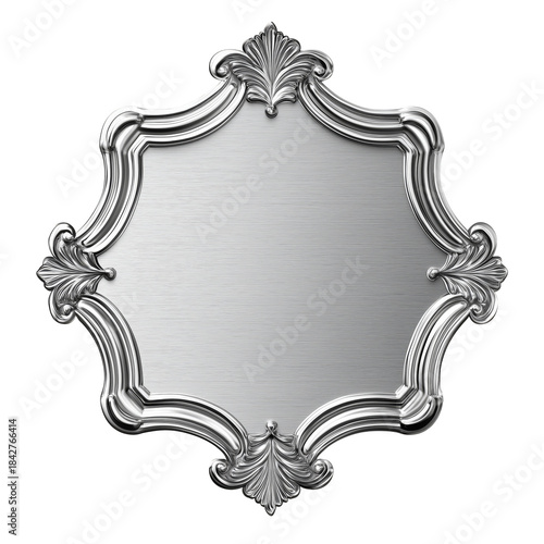 Mirror With Ornate Frame Hanging on a Wall in a Simple Room Setting