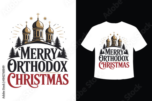 Celebrate the holiday with this unique merry orthodox christmas church design