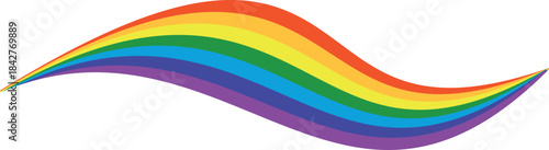 A rainbow is shown in a very colorful and vibrant way