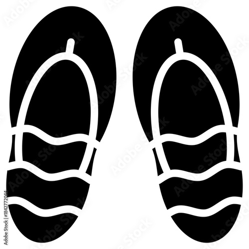 slippers icon isolated on white background. vector illustration icon for travel and vacation