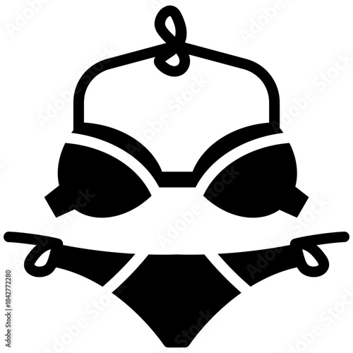 bikini icon isolated on white background. vector illustration icon for travel and vacation