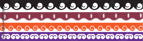 colorful Scalloped and Zigzag Borders. scalloped edge borders and dividers.