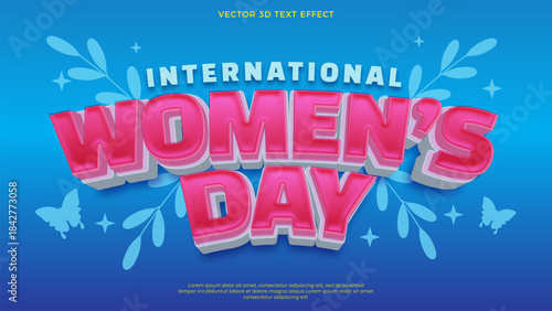 International women's day text effect