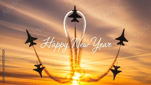 Happy new year jets formation