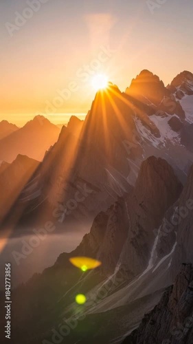 sunset in the mountains
