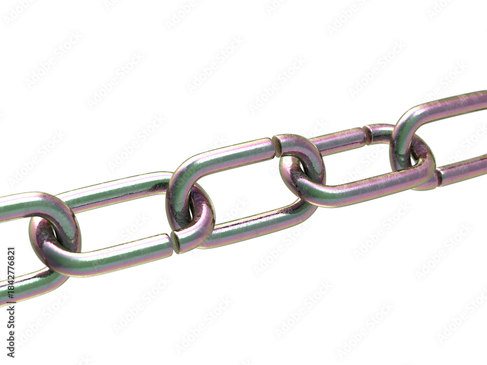 Obraz premium Strong Interlinked Steel Chain