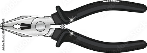 adjustable wrench with nut illustrator Vector 