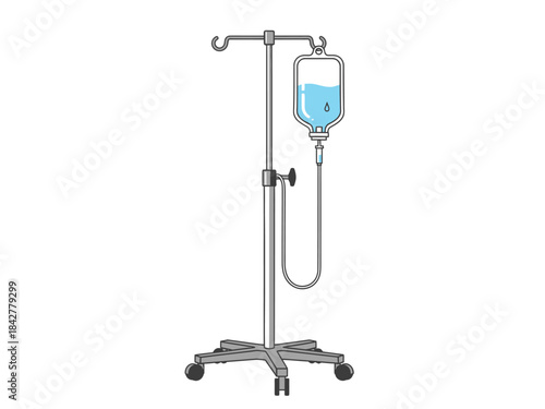 IV Drip Stand Illustration Medical Treatment Equipment