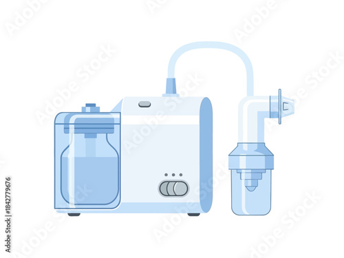 Nebulizer Illustration Breathing Treatment Equipment Vector Design
