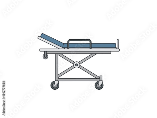 Medical Stretcher Illustration Emergency Room Patient Transport