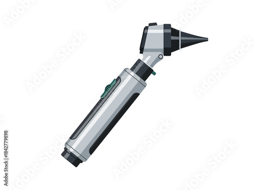 Otoscope Illustration Detailed Medical Examination Instrument