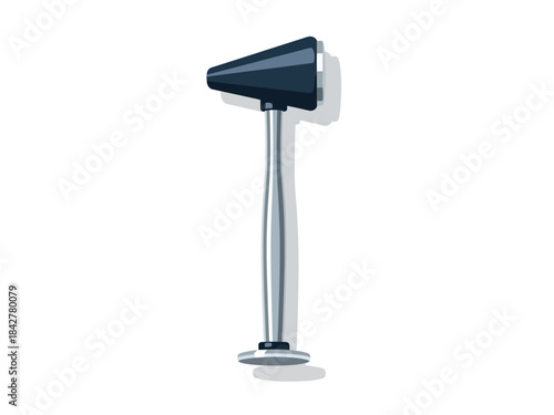 Medical reflex hammer illustration An essential tool for neurological examinations on a white background