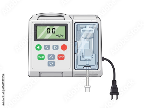 Medical infusion pump illustration Precise medication delivery for healthcare applications
