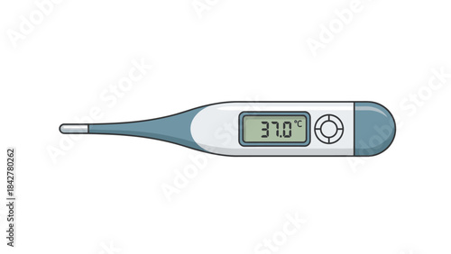 Digital Thermometer Displaying Normal Body Temperature for Health Check