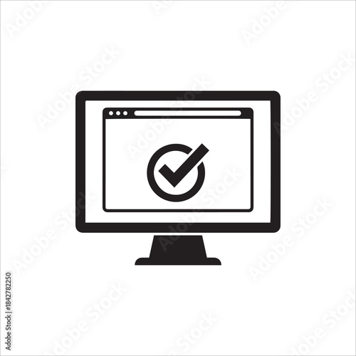 black Check mark icon symbols vector. symbol for web site Computer and mobile vector