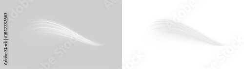 White neon ribbons twist and loop elegantly, simulating fast-moving energy currents. Spark particles enhance motion. Perfect for cyberpunk visuals. PNG