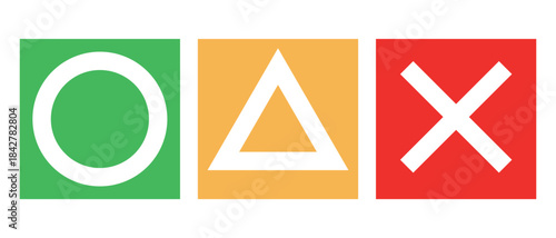 Circle Triangle and Cross Geometry Symbols