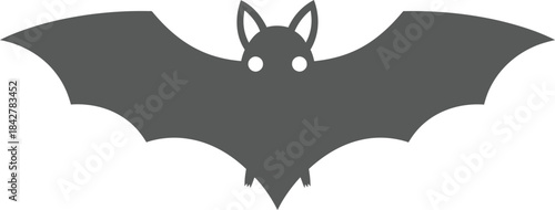 Flying bat silhouette vector illustration
