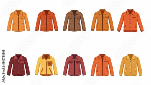 Collection of Mens Jackets in Various Colors and Styles.