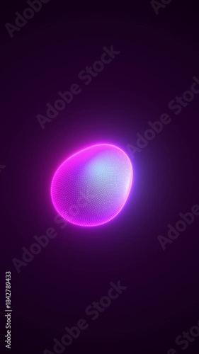 AI generating progress animation, 4K abstract dynamic colourful 3D wavy glowing form, abstract vertical animation