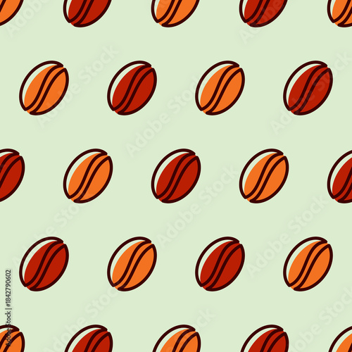 coffee beans abstract seamless pattern. background coffee beans seamless pattern vector