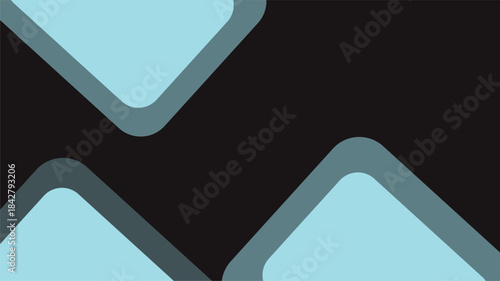 Abstract geometric blue background illustration featuring a glossy square technology element, perfect as a blank web banner design template