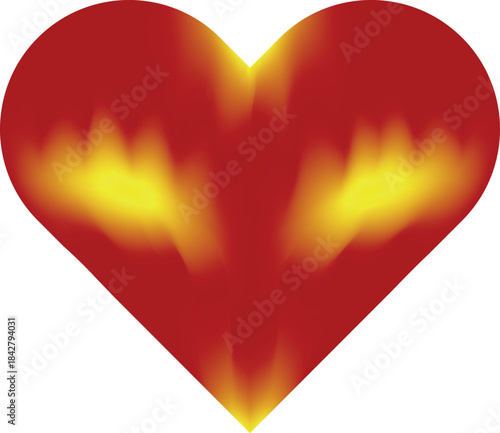 Shiny 3D Red Heart Vector Illustration – Romantic Love Symbol for Valentine’s Day, Passion, Romance, Holiday Design, Cute Heart Icon and Decorative Shape Art