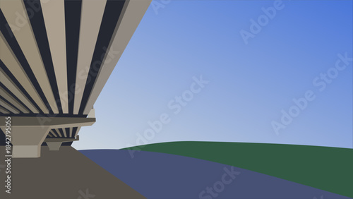 abstract art under the bridge background