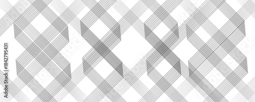 Abstract geometric white and gray background seamless mosaic and low square triangle texture wallpaper. Diagonal stripe line background, wave lines abstract design.