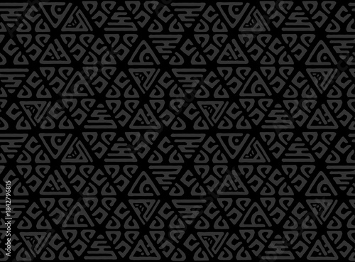 Tableau sur toile Seamless decorative hand drawn pattern