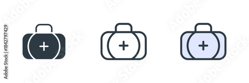 kit icon set vector illustration. line, glyph, color symbol isolated on white background