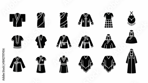 Collection of Traditional Clothing Styles and Garments from Around the World.