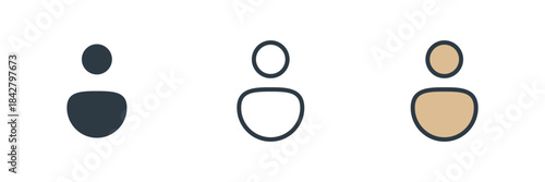 user icon set vector illustration. line, glyph, color symbol isolated on white background