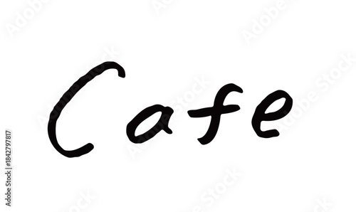 手書き文字「Cafe」｜カフェメニューにぴったりな手書き風英字ロゴ素材
